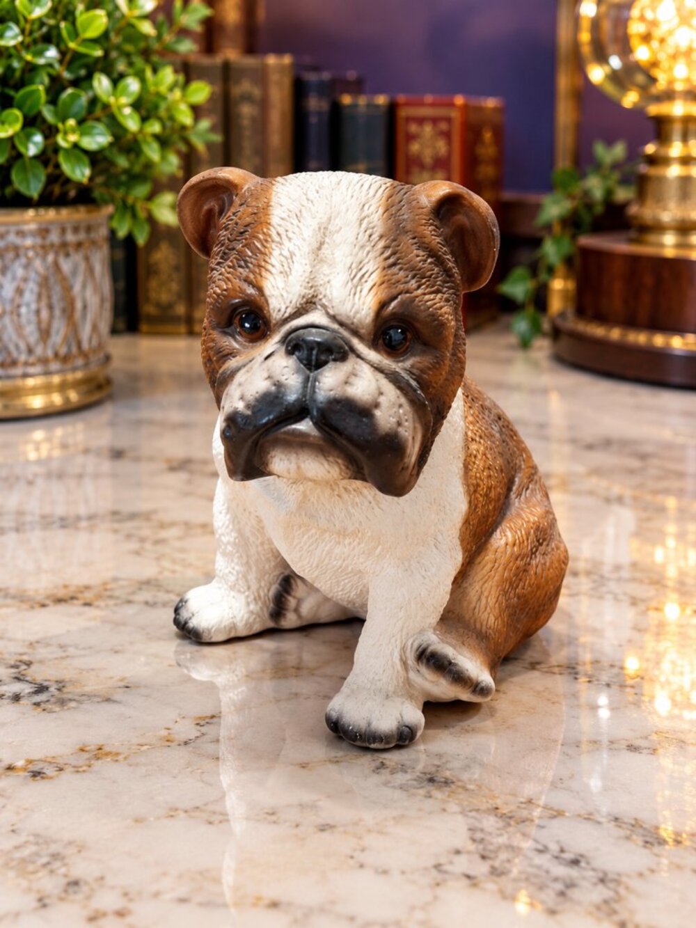 🐶 VINTAGE 1982 HARVEY KNOX KINGDOM ENGLISH BULLDOG FIGURINE 🐶